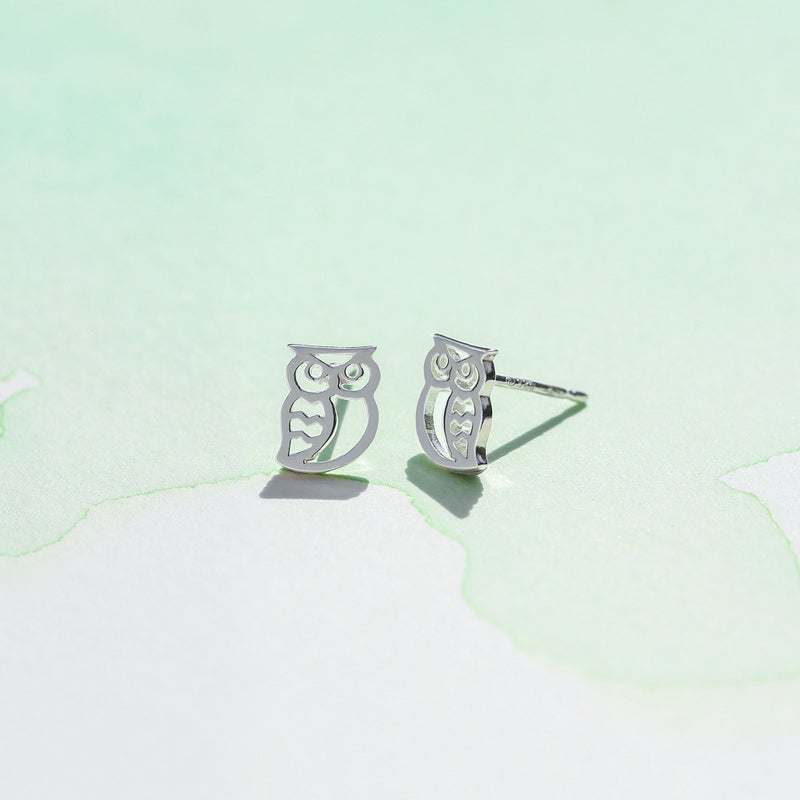 Boma Jewelry Sterling Silver Owl Stud Earrings - Image 4